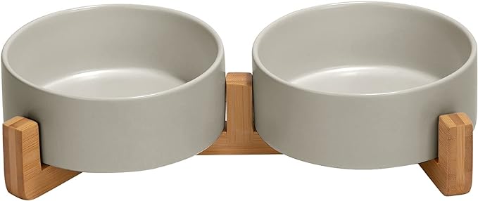 SPUNKYJUNKY Ceramic Dog and Cat Bowl